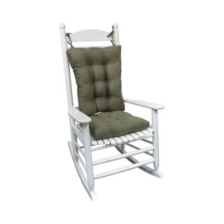 Microsuede Gripper 2 Piece Chair Cushion Set, Sage