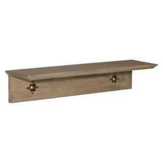 Wall Shelf BP Industries 22 Weathered Wall Shelf with Decorative Accents  