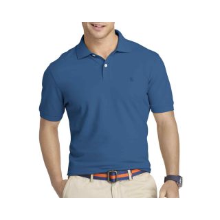 Izod Short Sleeve Heritage Piqué Polo Shirt, Deep Water, Mens