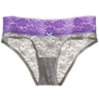 Xhilaration Juniors All Over Lace Hipster   Wild Dove XS