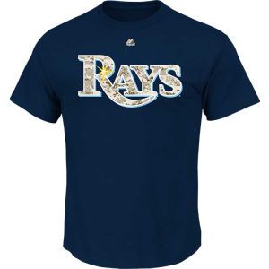 Tampa Bay Rays Majestic MLB Camo Wordmark T Shirt