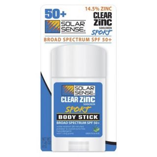 Solar Sense Clear Zinc Sunscreen Body Stick with SPF 50+   1.45 oz