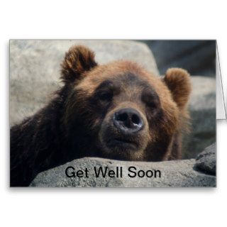 Get Well Soon Bear Greeting Card