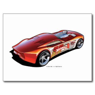 Red Hot Wheels Corvette Postcards