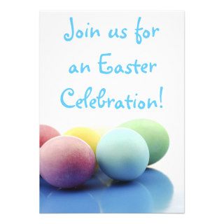 Happy Easter Decorated Eggs Party Invitations