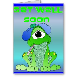 Get Well Frog Greeting Card
