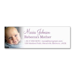Mommy contact child's photo and information card business card templates