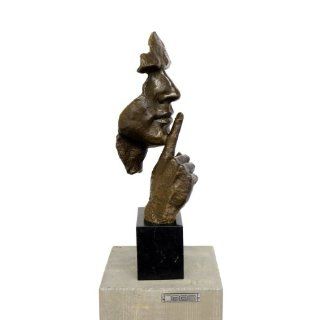 Moderne Kunst   Bronzefigur   Stille   Hommage an Salvador Dali, signiert Küche & Haushalt