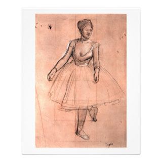 Ballet dancer art pretty ballerina sketch by Degas Full Color Flyer