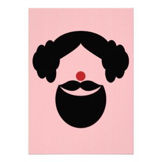 Circus   Bearded Lady Personalized Invites