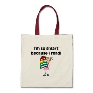 Girl Smart Because I Read Tshirts and Gifts Bag