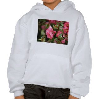 Spring Pink Flowering Quince Hooded Sweatshirt
