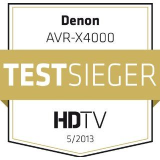 Denon AVR X4000 SP 7.2 Surround Netzwerk AV Receiver (Internetradio, 4k Video, AirPlay, 3x HDMI, DLNA, HD Audio, 200 Watt) silber Heimkino, TV & Video