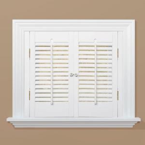 HOMEbasics Traditional Real Wood Snow Interior Shutter (Price Varies by Size) QSTC2336