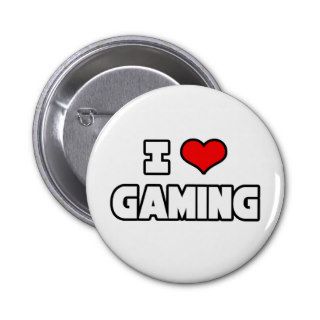 I Love Gaming Pinback Buttons