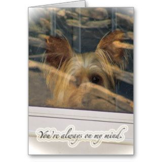 Miss You Card Dog Yorkie Design