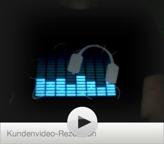 LED T qualizer Leucht T Shirt T Qualizer MUSIC FM091 Sport & Freizeit