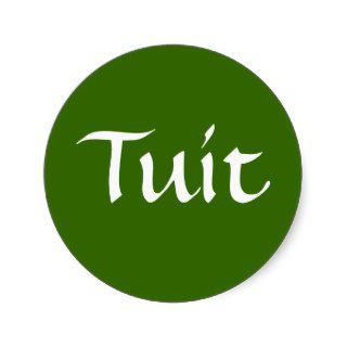 Olive Green Tuit Round Stickers