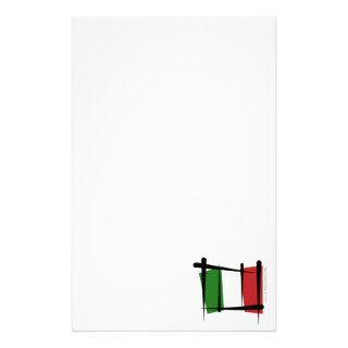 Italy Brush Flag Stationery Paper