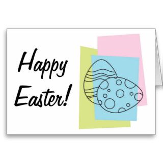 Retro Easter Eggs Greeting Cards