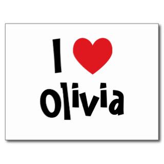 I Love Olivia Post Cards
