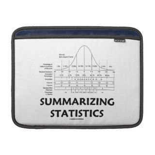 Summarizing Statistics (Bell Curve Distribution) Sleeves For MacBook Air