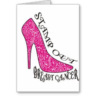 Stamp Out Breast Cancer Greeting Card