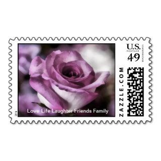 Love Rose   Mauve Pink   Any Use   Postage Stamp