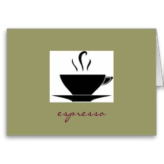 coffee, espresso greeting cards