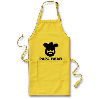 Cute BBQ apron for dads  Papa Bear