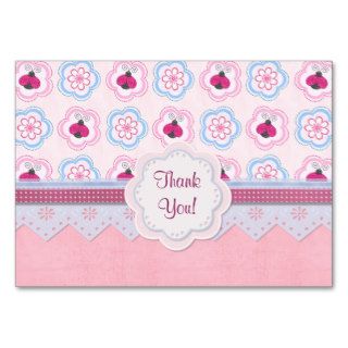 Ladybug Flowers Baby Shower   Thank You Business Card Template