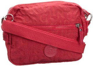 Kipling LINA MA K12121, Unisex Erwachsene Messengertaschen, Rot (Peony Logo 142), 20x16x5 cm (B x H x T) Koffer, Rucksäcke & Taschen
