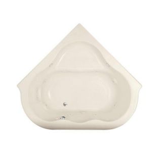 American Standard Evolution 4.5 ft. Corner EverClean Whirlpool Tub with Center Drain in Linen 6060VC.222