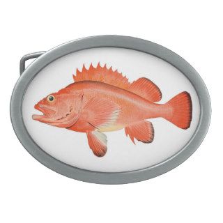 Red Rockfish Belt Buckle