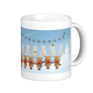 Singing Reindeer Christmas Holiday Mug