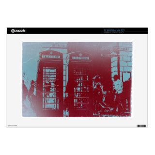 London Telephone Booth Decal For 15" Laptop