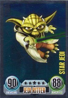 Star Wars Force Attax Einzelkarte 154 Yoda Jedi Ritter Star Jedi deutsch Spielzeug