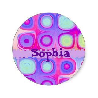 SOPHIA   Custom Name Festive Circles Sticker