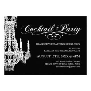 Black and White Customizable Party Invitations