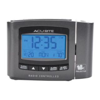 AcuRite 3.6 in. x 5.1 in. Digital Atomic Table Alarm Clock with Projection 13239A1