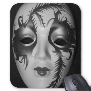 Masquerade  Black and White  Mask Mousepad