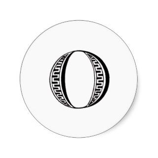 Roman Print Monogram   O   Circle Sticker