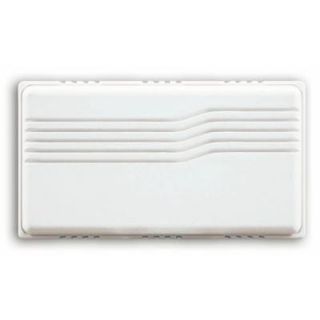 Heath Zenith Basic Wired White Covered Door Chime With Horizontal Lines 96/M B