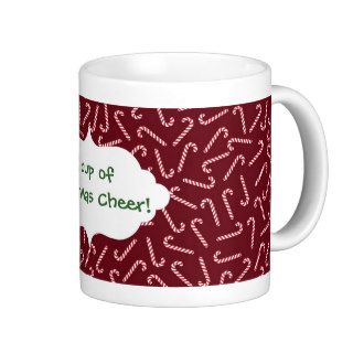 A cup of christmas cheer Red Candycane Mug