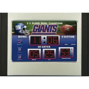 New York Giants 6.5 in. x 9 in. Scoreboard Alarm Clock with Temperature 0128813