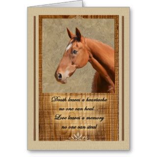 Pet Sympathy Loss of a Horse Deluxe Card