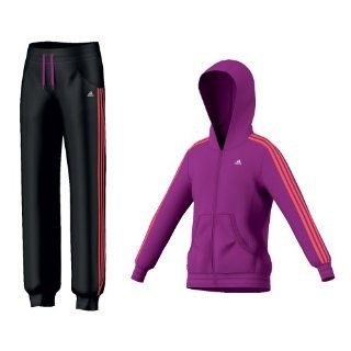 adidas Mädchen Trainingsanzug mit Kapuze Pes Closed Hem, topvivid pink s13/red zest s13 bottom black, 170, Z32494 Sport & Freizeit