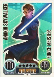 Star Wars Force Attax Einzelkarte 171 Anakin Skywalker Jedi Ritter Force Meister deutsch Spielzeug
