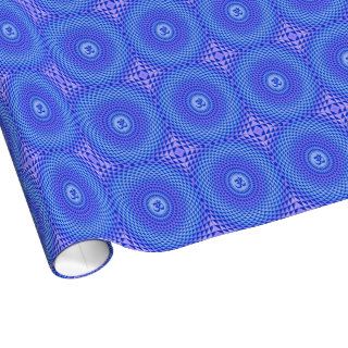 Purple Blue Lotus flower meditation wheel OM Gift Wrapping Paper