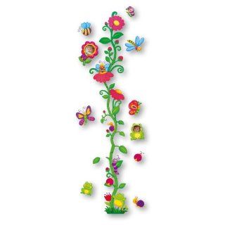 ZEP Kinder Messlatte Wandtattoo Dekor Blume mit Schmetterlingen, 170 x 50 cm Küche & Haushalt